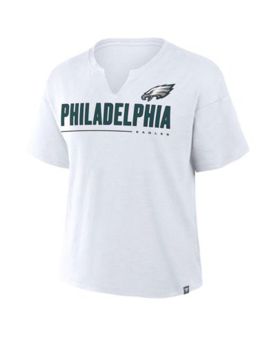 Женская футболка Fanatics White Philadelphia Eagles Redzone Slub Boxy