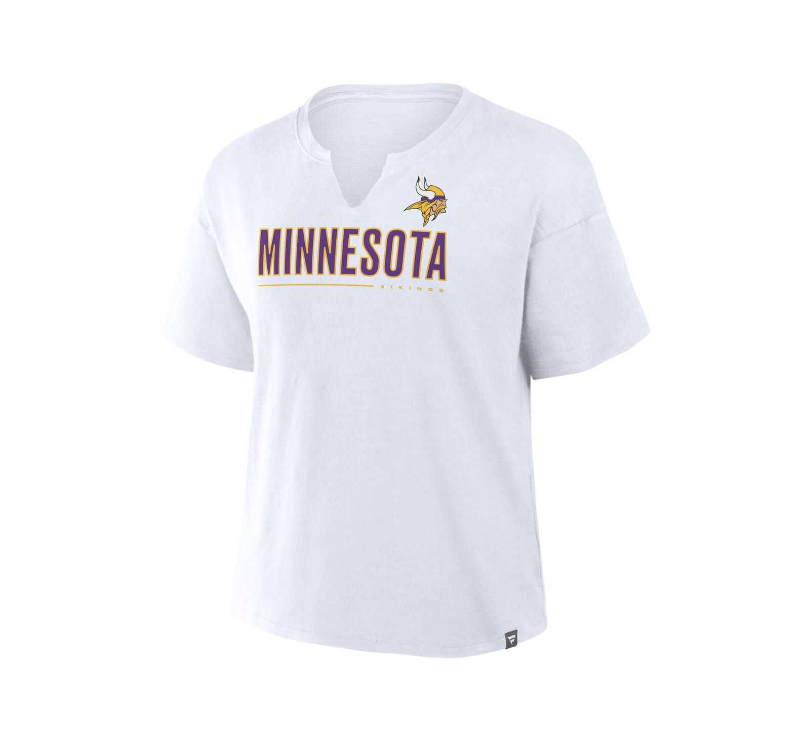 Fanatics Women's White Minnesota Vikings Redzone Slub Boxy T-Shirt