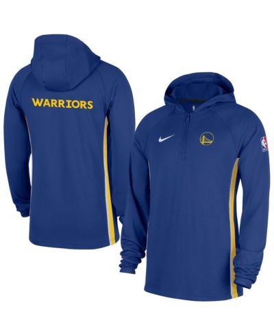 Мужская куртка-худи Nike Blue Golden State Warriors Authentic On Court Zone Quarter-Zip Dri-FIT