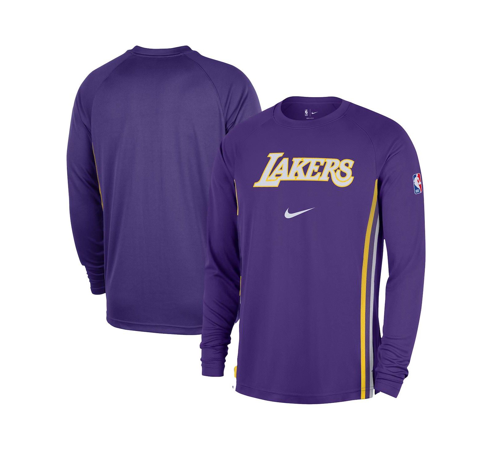 Мужская футболка Nike Los Angeles Lakers 2025/26 Authentic Pre-Game Legend Dri-FIT Long Sleeve