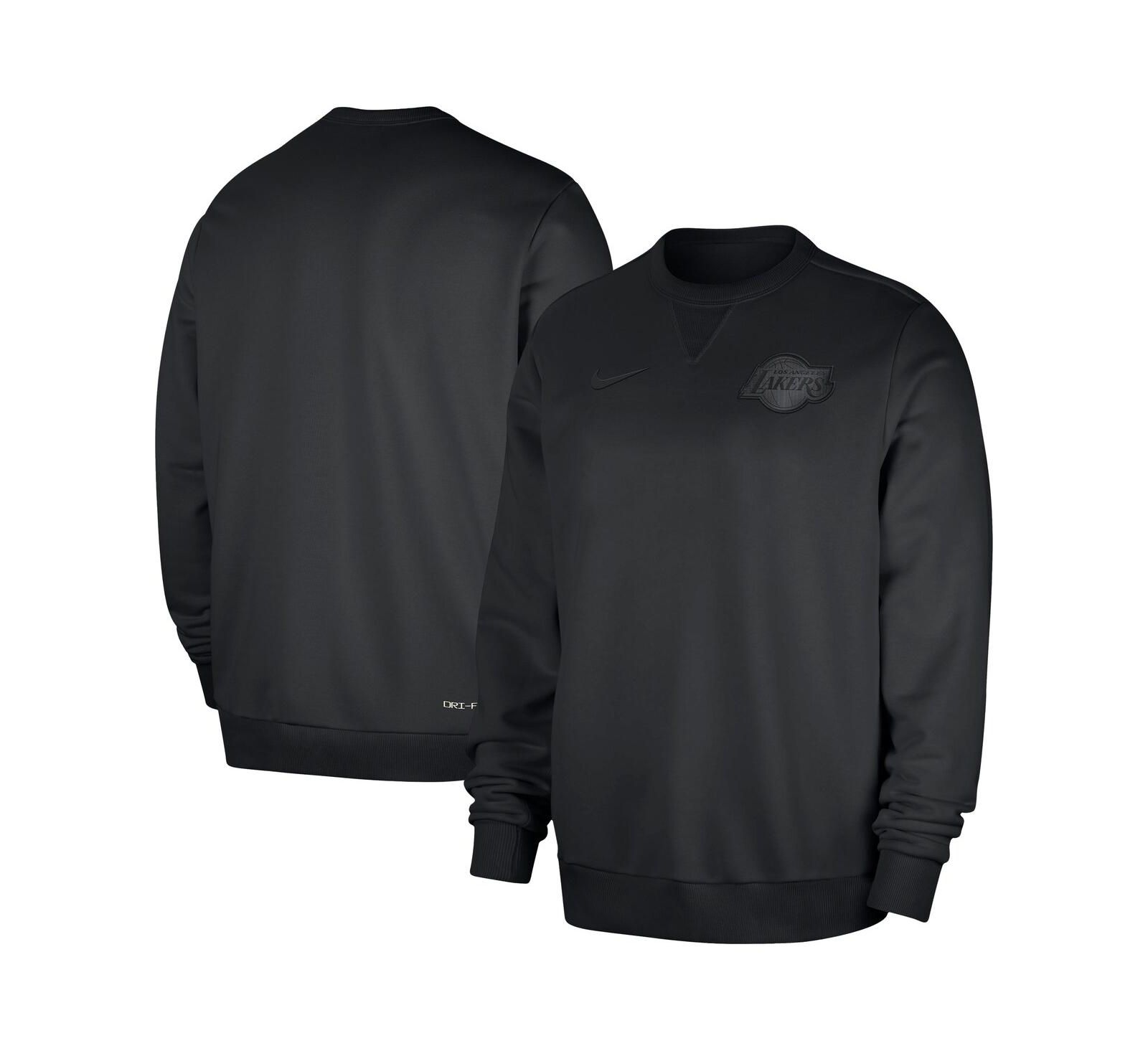 Nike Men's Black Los Angeles Lakers Authentic Standard Issue Travel Performance Pullover Sweatshirt