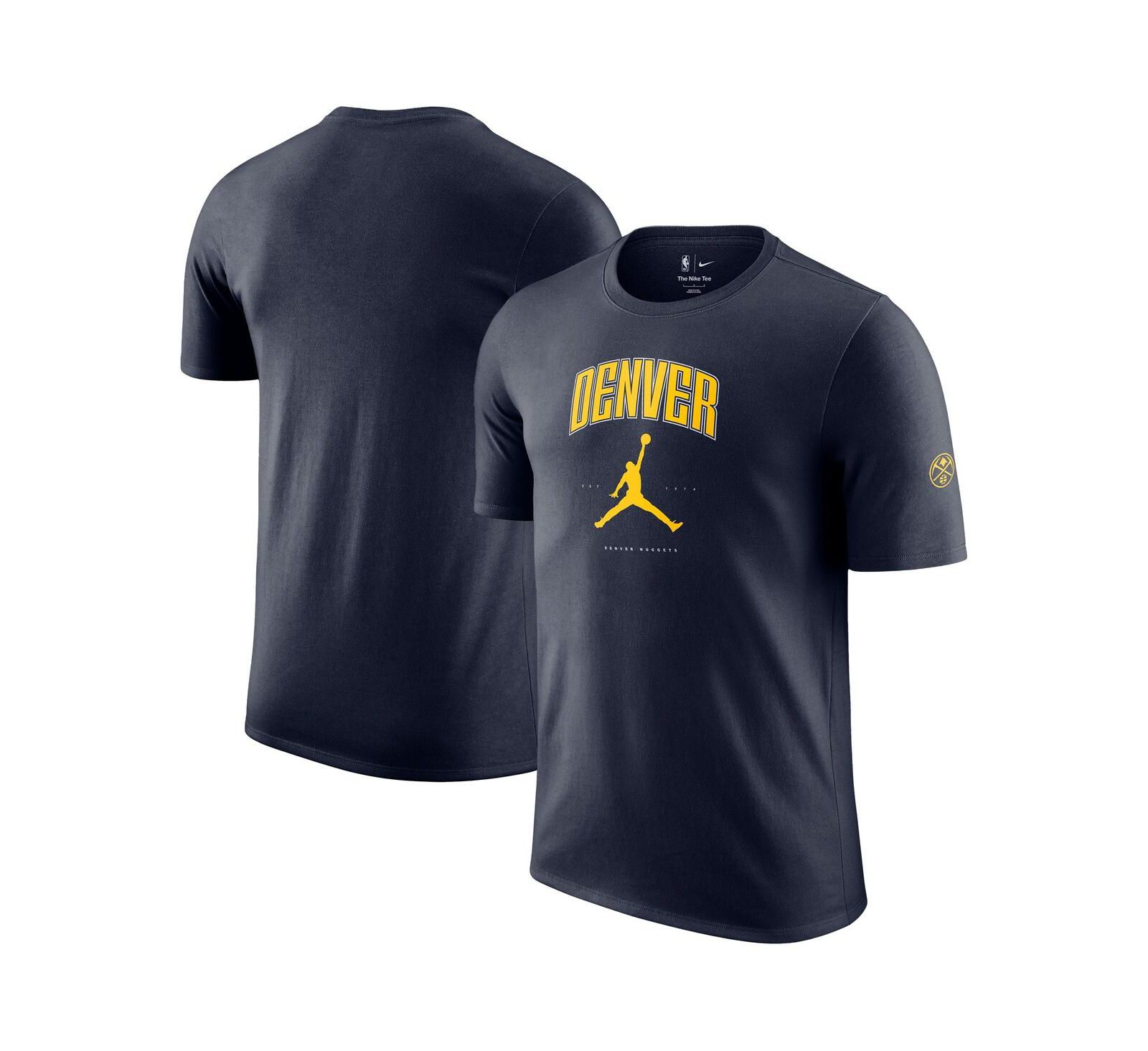 Jordan Men's and Women's Navy Denver Nuggets Essential Cities T-Shirt