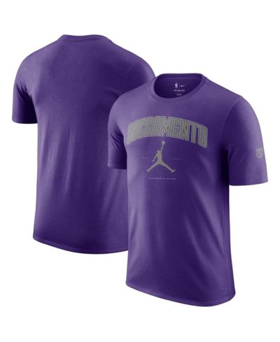 Мужская и женская футболка Jordan Purple Sacramento Kings Essential Cities