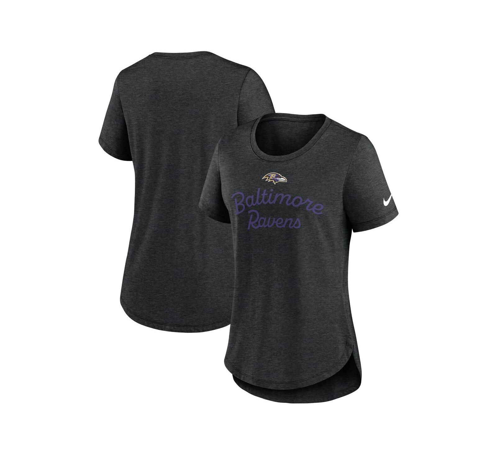 Женская футболка Nike Black Baltimore Ravens Script Tri-Blend