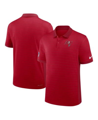 Nike Men's Red Tampa Bay Buccaneers Sideline Victory Stripe Performance Polo Shirt