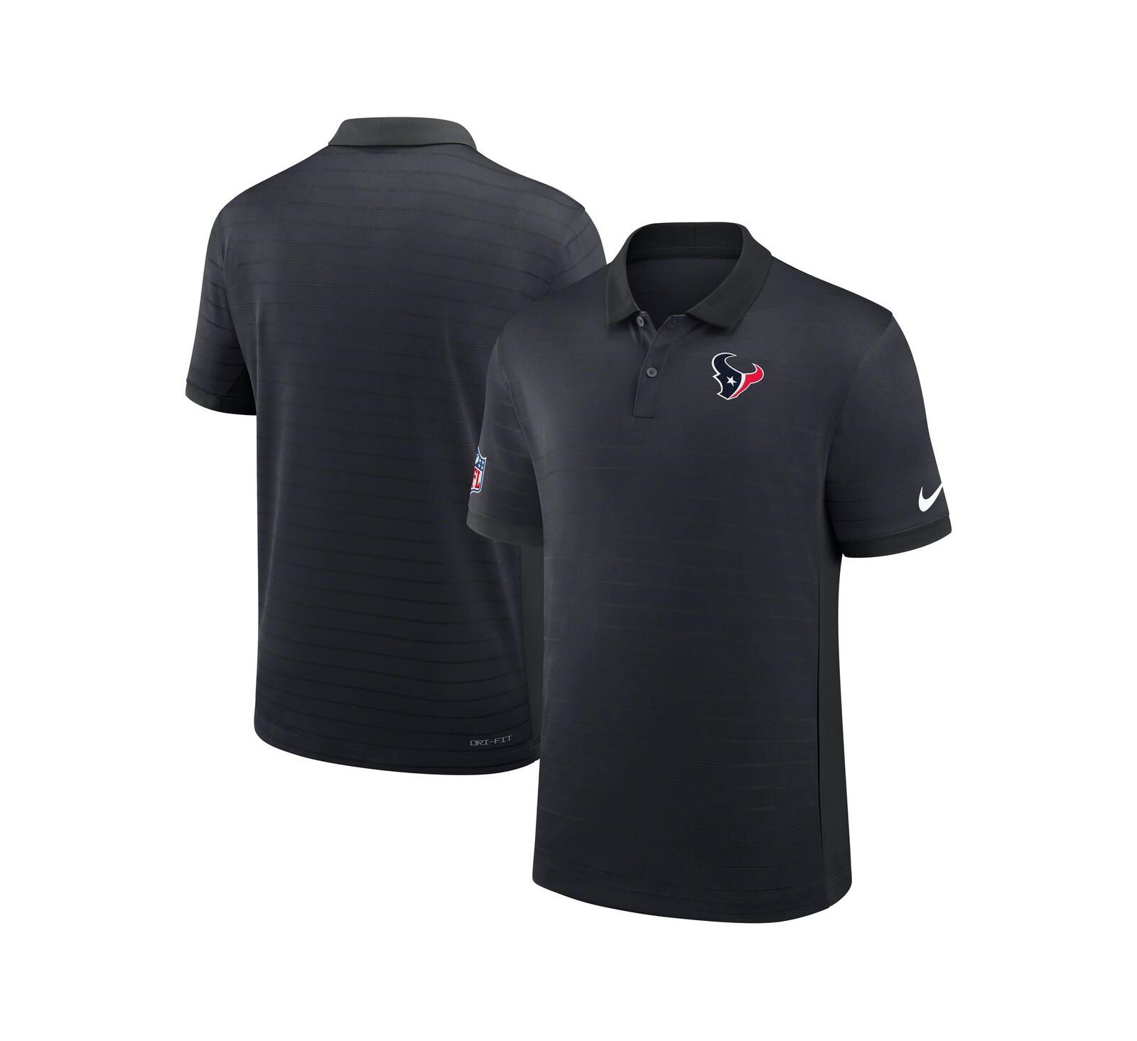 Nike Men's Navy Houston Texans Sideline Victory Stripe Performance Polo Shirt
