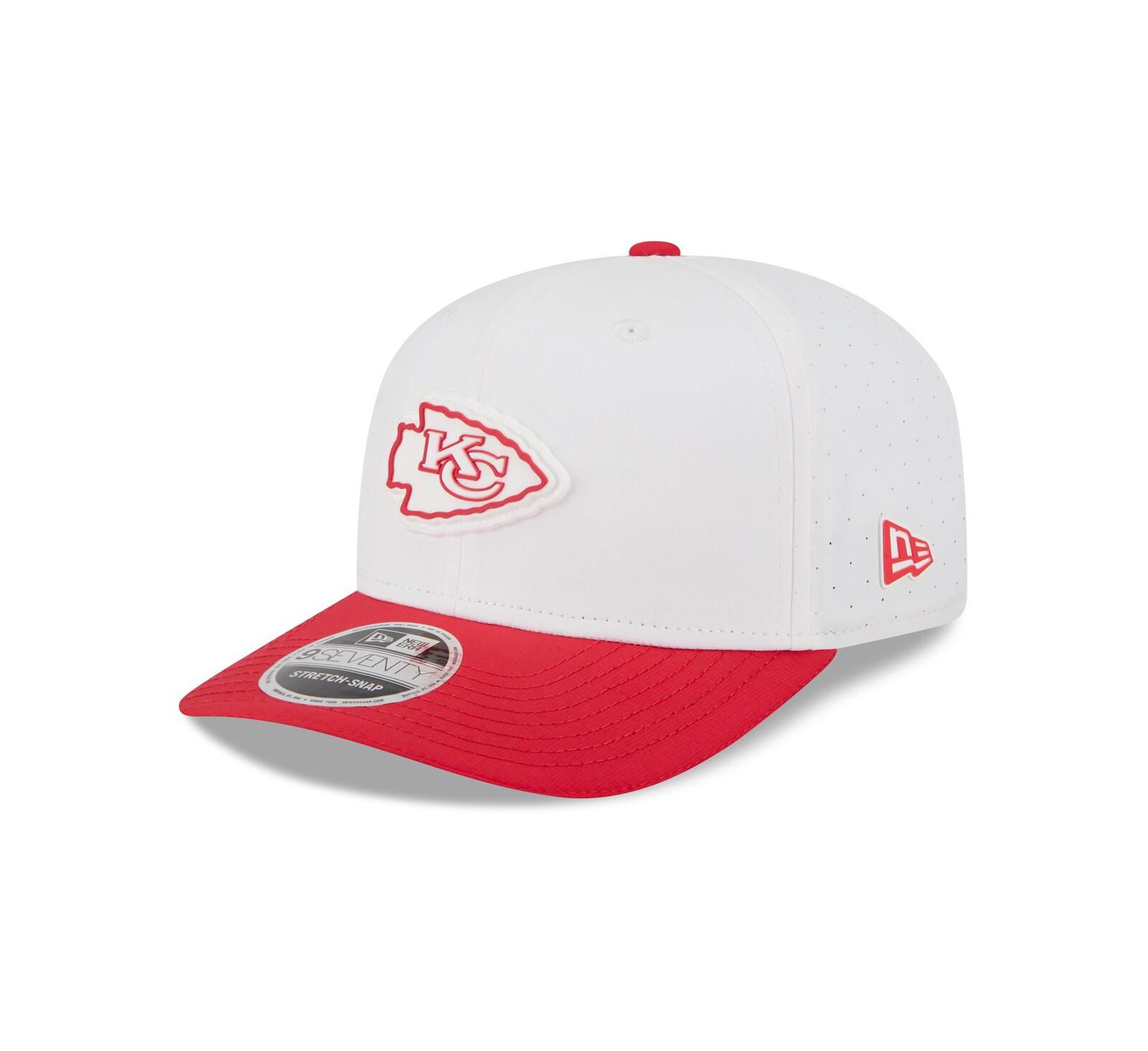 New Era Men's White/Red Kansas City Chiefs 2025 NFL Training Camp 9SEVENTY Adjustable Hat