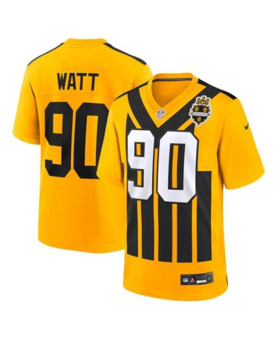 Мужская Nike T.J. Watt Gold Pittsburgh Steelers Alternate 1933 Throwback Game Jersey