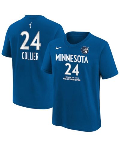 Футболка Nike Big Boys and Girls Napheesa Collier Blue Minnesota Lynx Explorer Edition