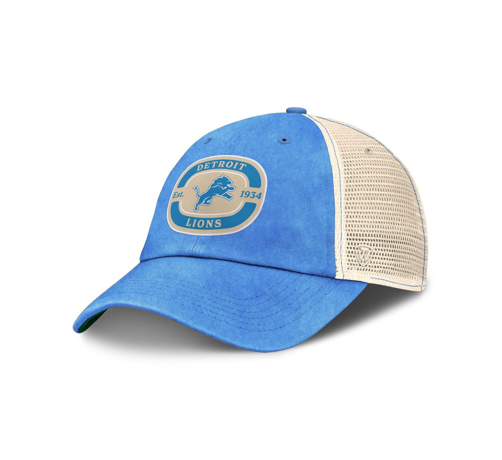 Мужская регулируемая кепка Top of the World Blue Detroit Lions с нашивкой команды
