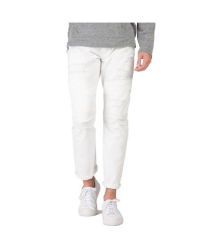 Мужские джинсы Level 7 Slim Straight Distressed Mended Premium Cargo White
