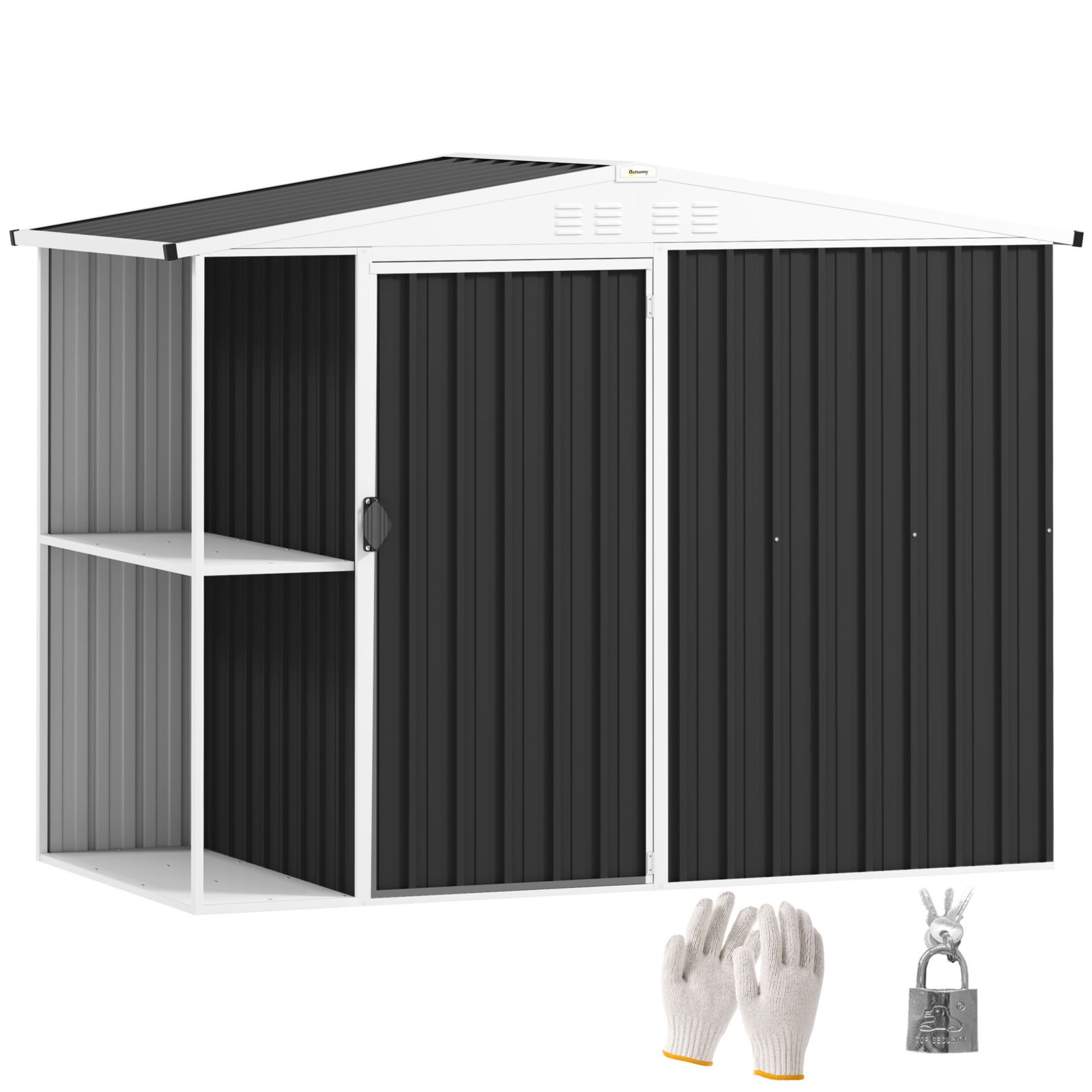 Сарай Outsunny 8 x 4ft Metal Shed with Lock