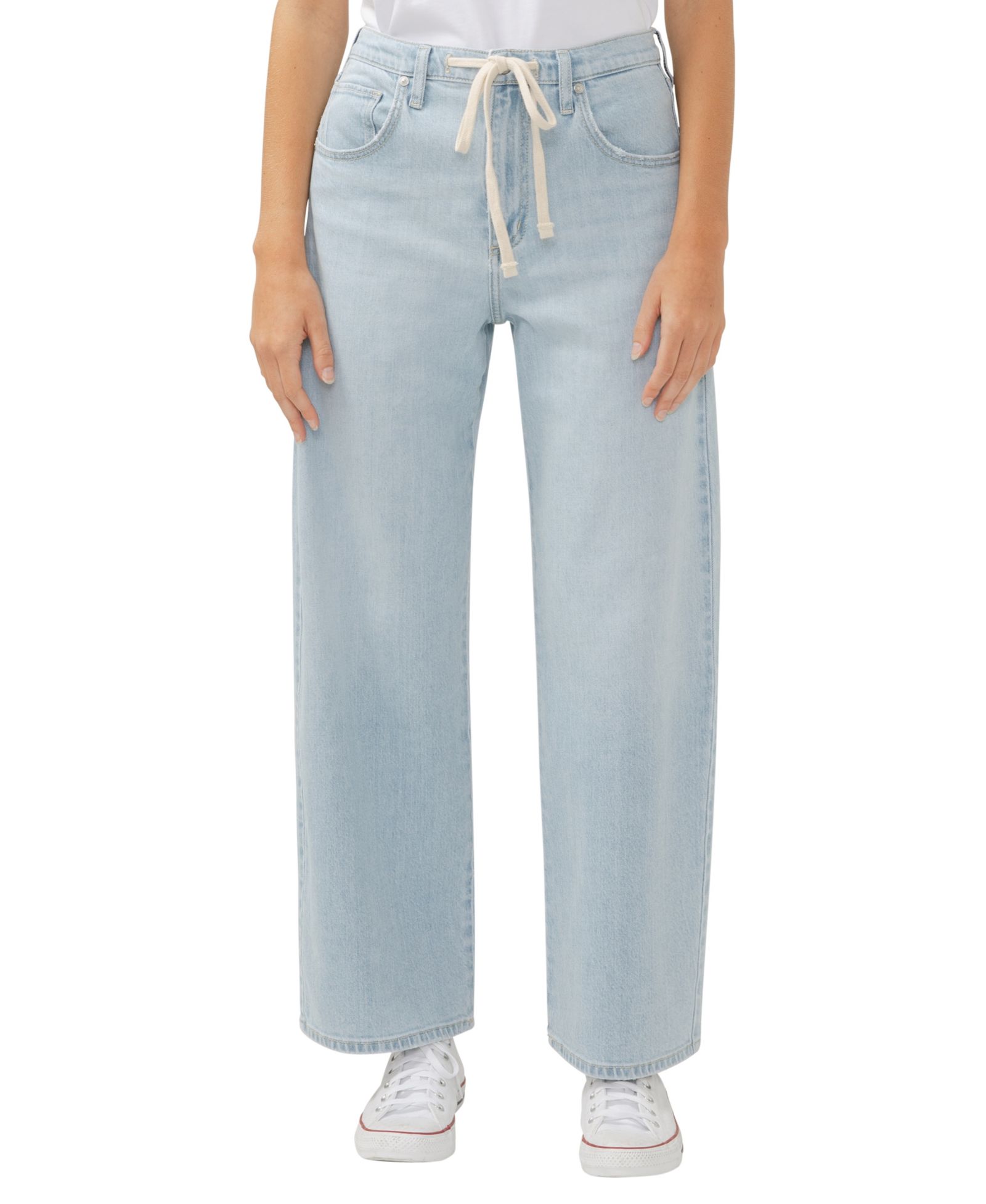 Silver Jeans Co. Women's Be Easy Straight Leg Drawstring Jeans