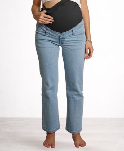 NOM Maternity Hailey Straight-Leg Over-the-Belly Maternity Jeans