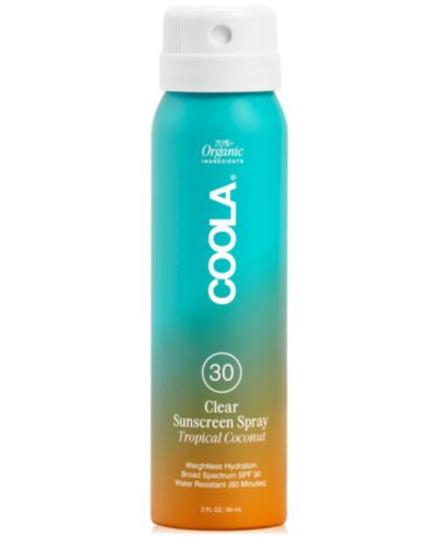 COOLA Спрей-солнцезащитный крем SPF 30 - Тропический кокос, 2 oz.