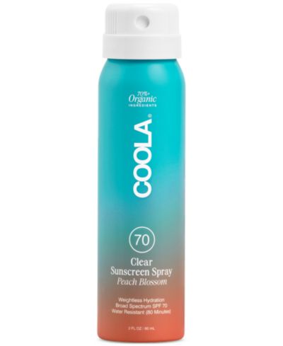 Спрей-солнцезащитный крем COOLA Clear SPF 70 - Peach Blossom, 2 oz.