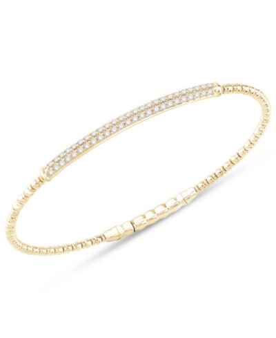 Браслет-бэнгл с двойным рядом бриллиантов pavé в 10k Gold (1/2 ct. t.w.)