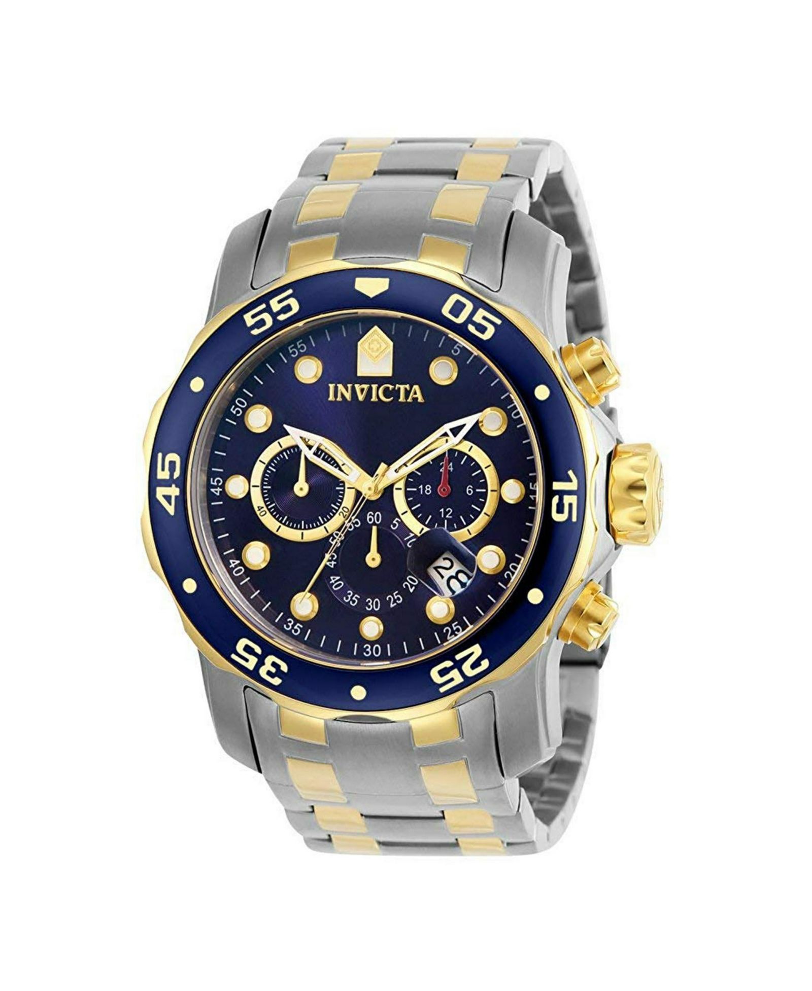 Invicta Мужские часы 0077 Pro Diver Quartz Chronograph с синим циферблатом