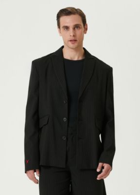 Мужской блейзер PCFG Jet Black Free Heaven Eyelet Details Striped