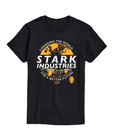 AIRWAVES Men's Iron Man Stark Industries Short Sleeve T-Shirt