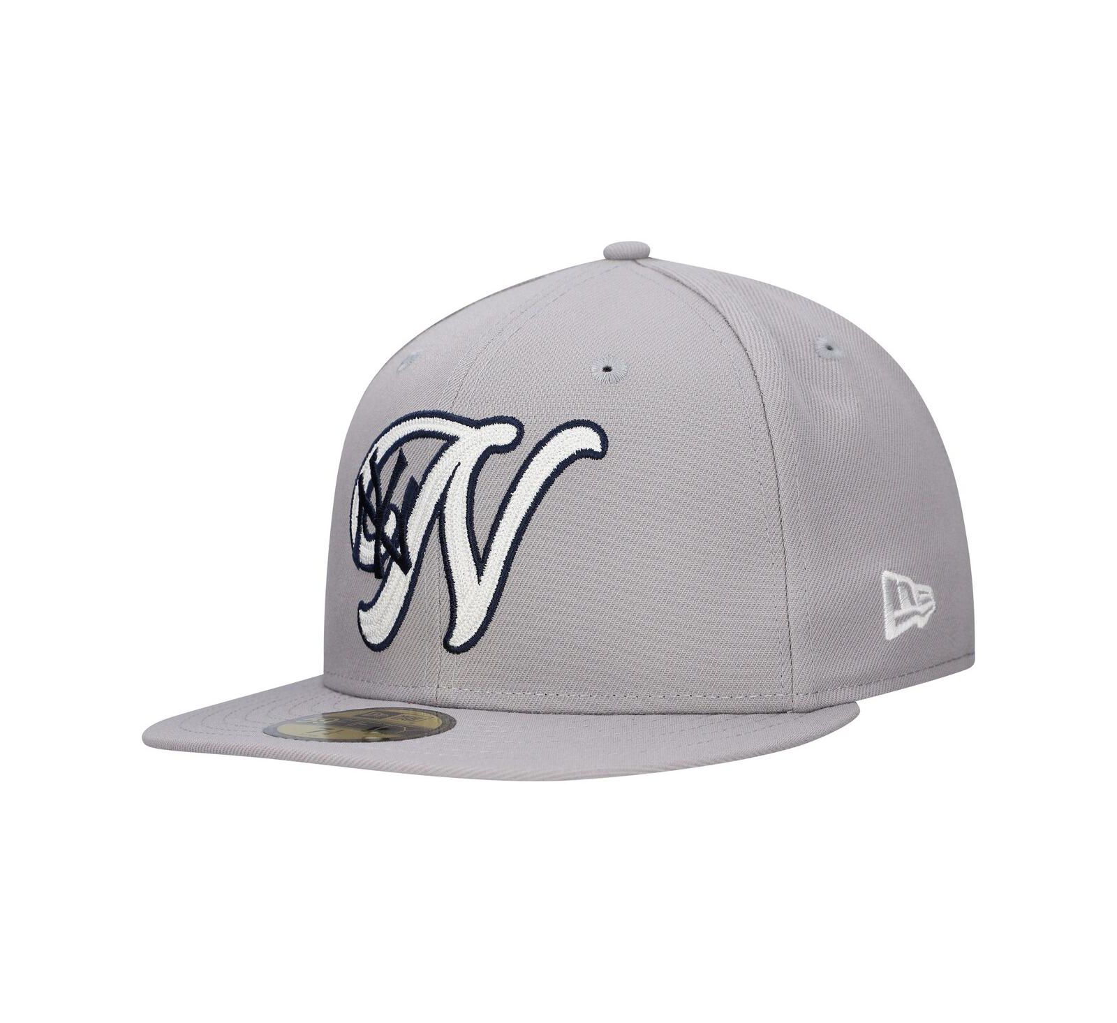 New Era Men's Gray New York Yankees Duo Logo 2.0 59FIFTY Fitted Hat