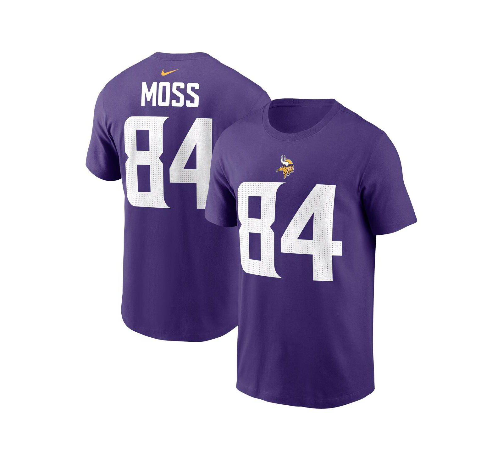 Мужская футболка Nike Randy Moss Purple Minnesota Vikings Retired Player Name & Number