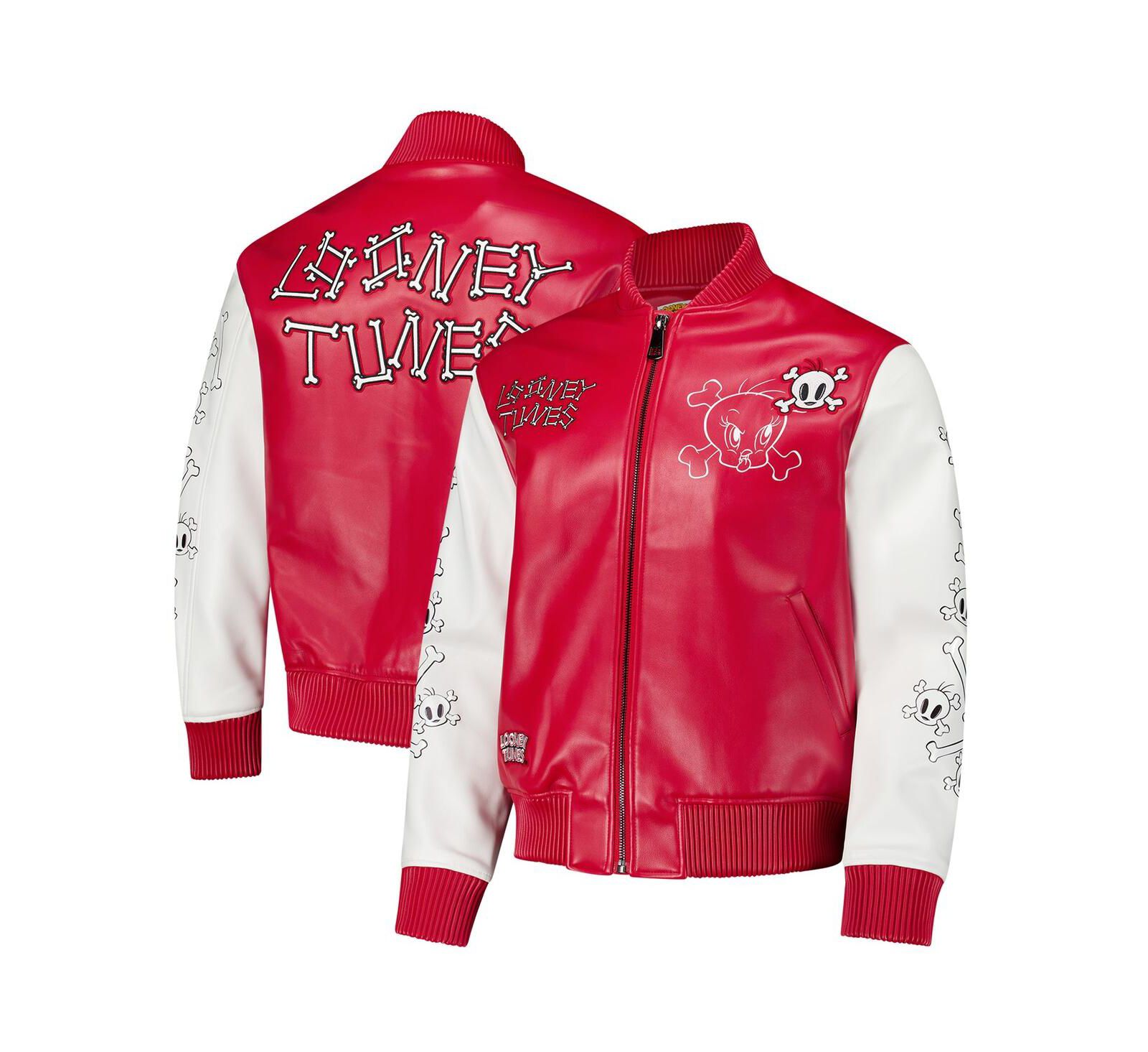 Freeze Max Мужская куртка varsity Full-Zip Red/White Looney Tunes Tweety Bones