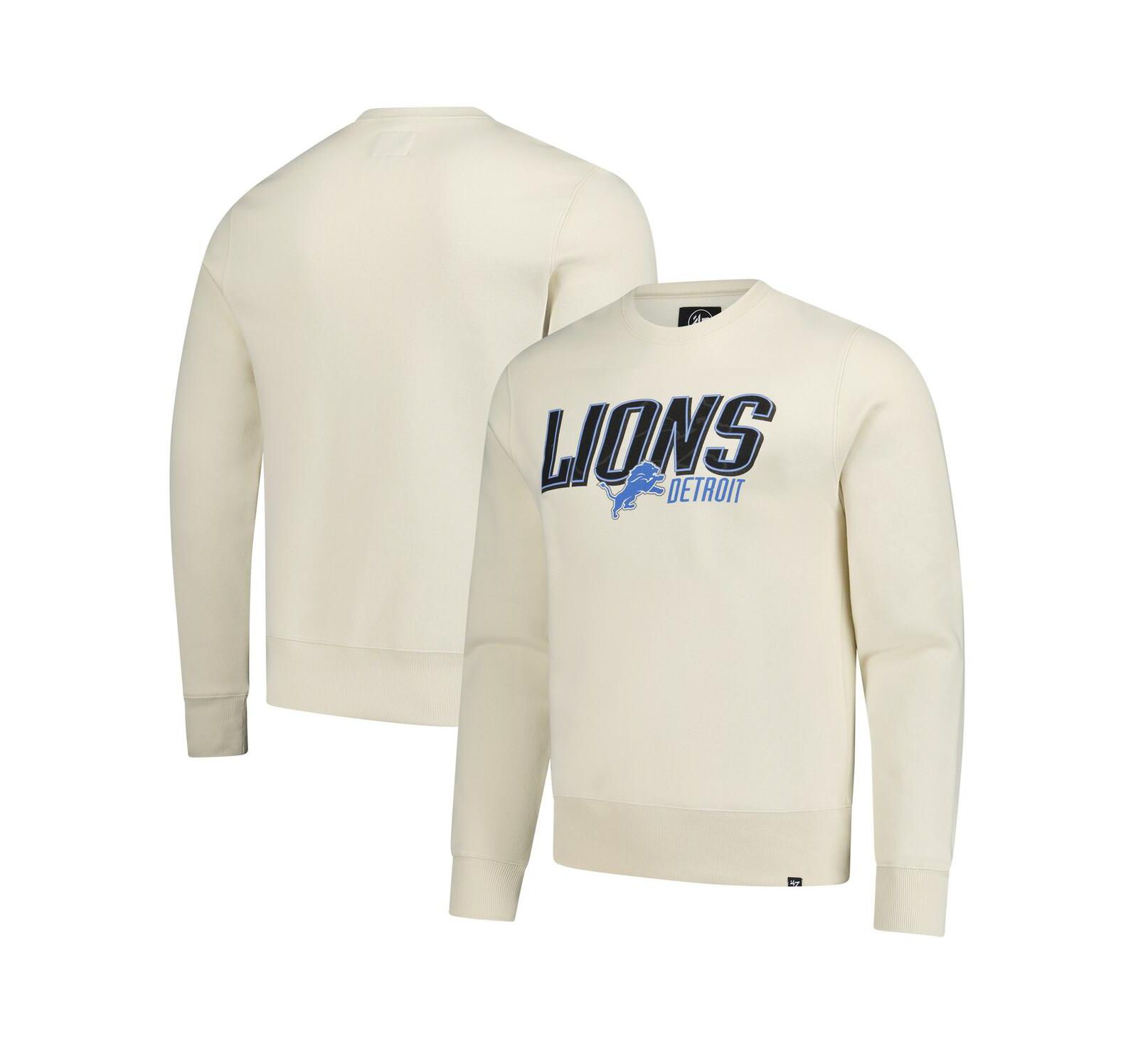 '47 Brand Мужской свитшот pullover, кремовый, Detroit Lions Locked In Headline