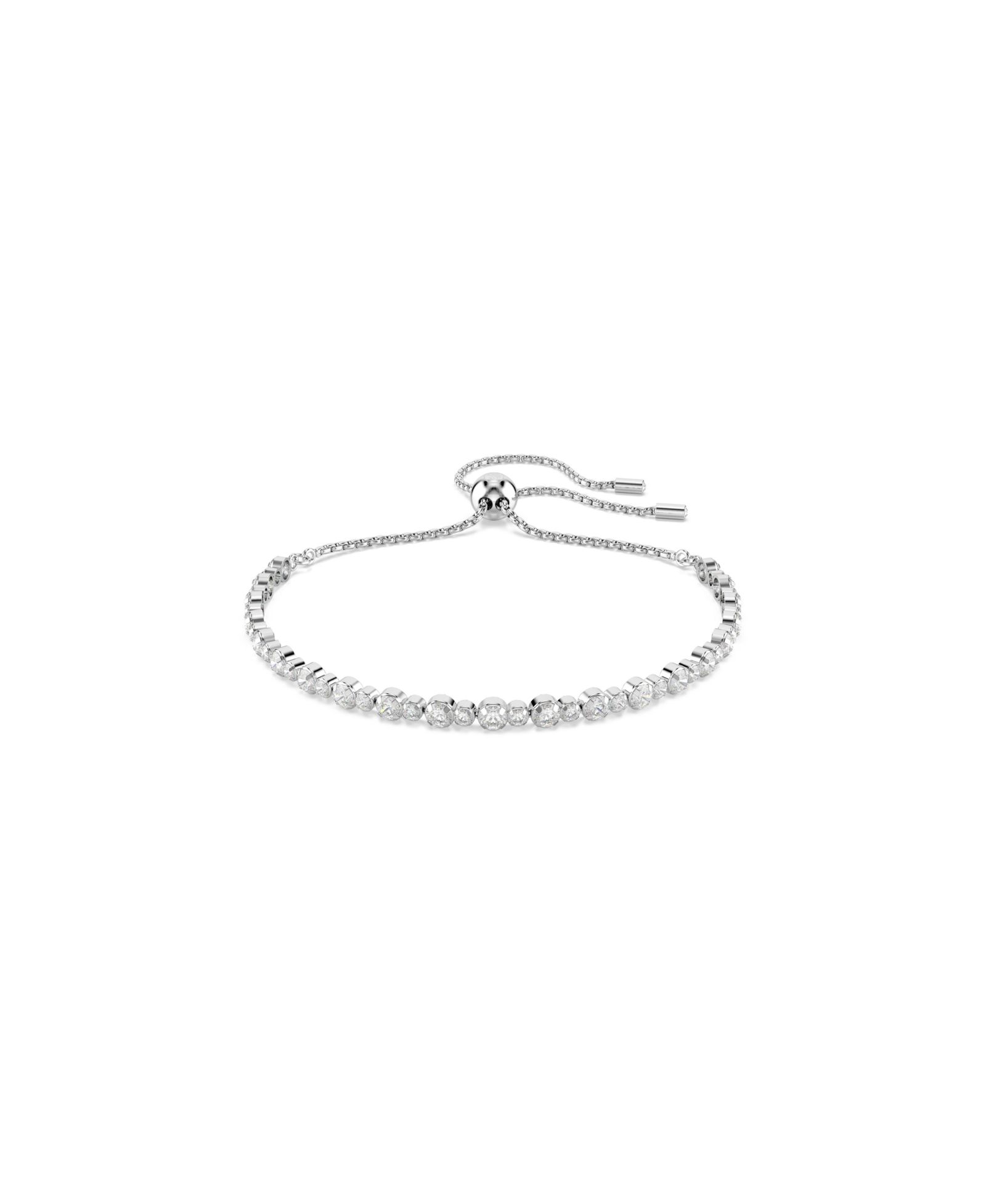 Браслет tennis Swarovski Matrix Mixed Round Cuts White Rhodium Plated