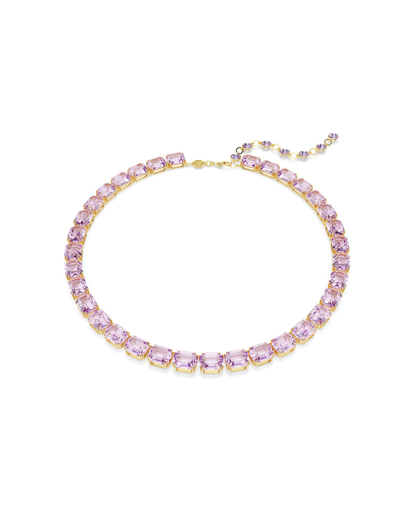 Swarovski Millenia ожерелье Millenia Octagon Cut с фиолетовым покрытием под золото
