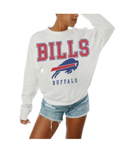 Женское худи Gameday Couture White Buffalo Bills Sunday Drives Oversized Crewneck
