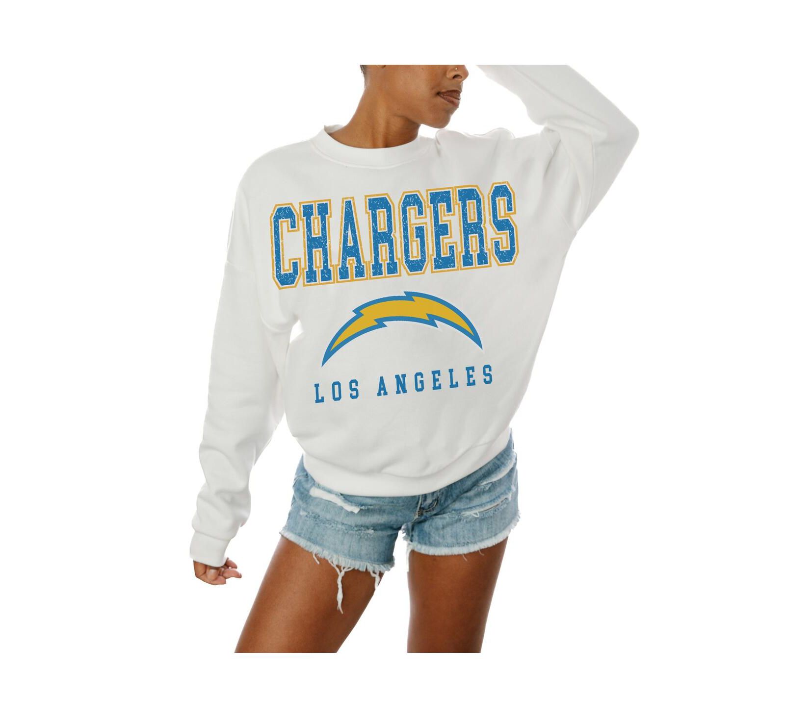 Gameday Couture женский свитшот оверсайз Los Angeles Chargers Sunday Drives с круглым вырезом
