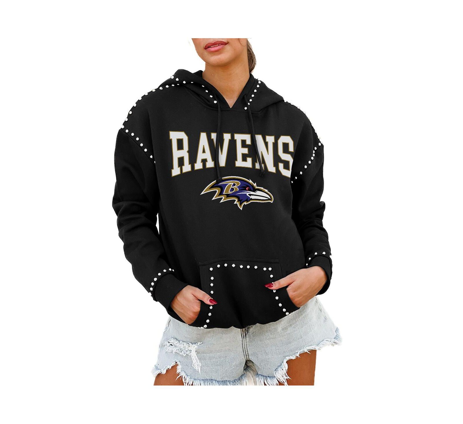 Женское худи Gameday Couture Black Baltimore Ravens Catch the Vibe с пайетками