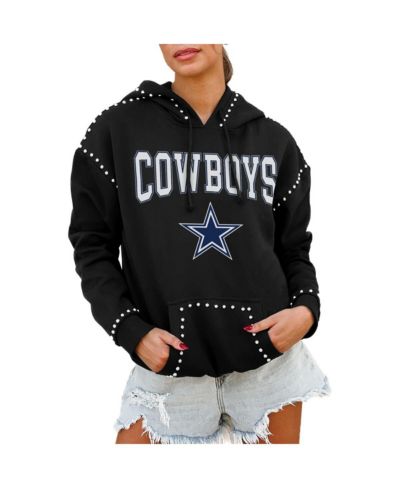 Женская толстовка Gameday Couture Black Dallas Cowboys Catch the Vibe Studded Pullover