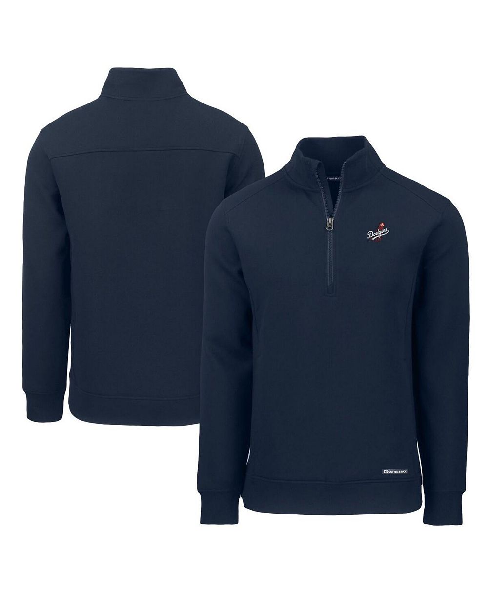 Мужской джемпер Cutter & Buck Navy Los Angeles Dodgers Cooperstown Collection Roam Eco Quarter-Zip Pullover