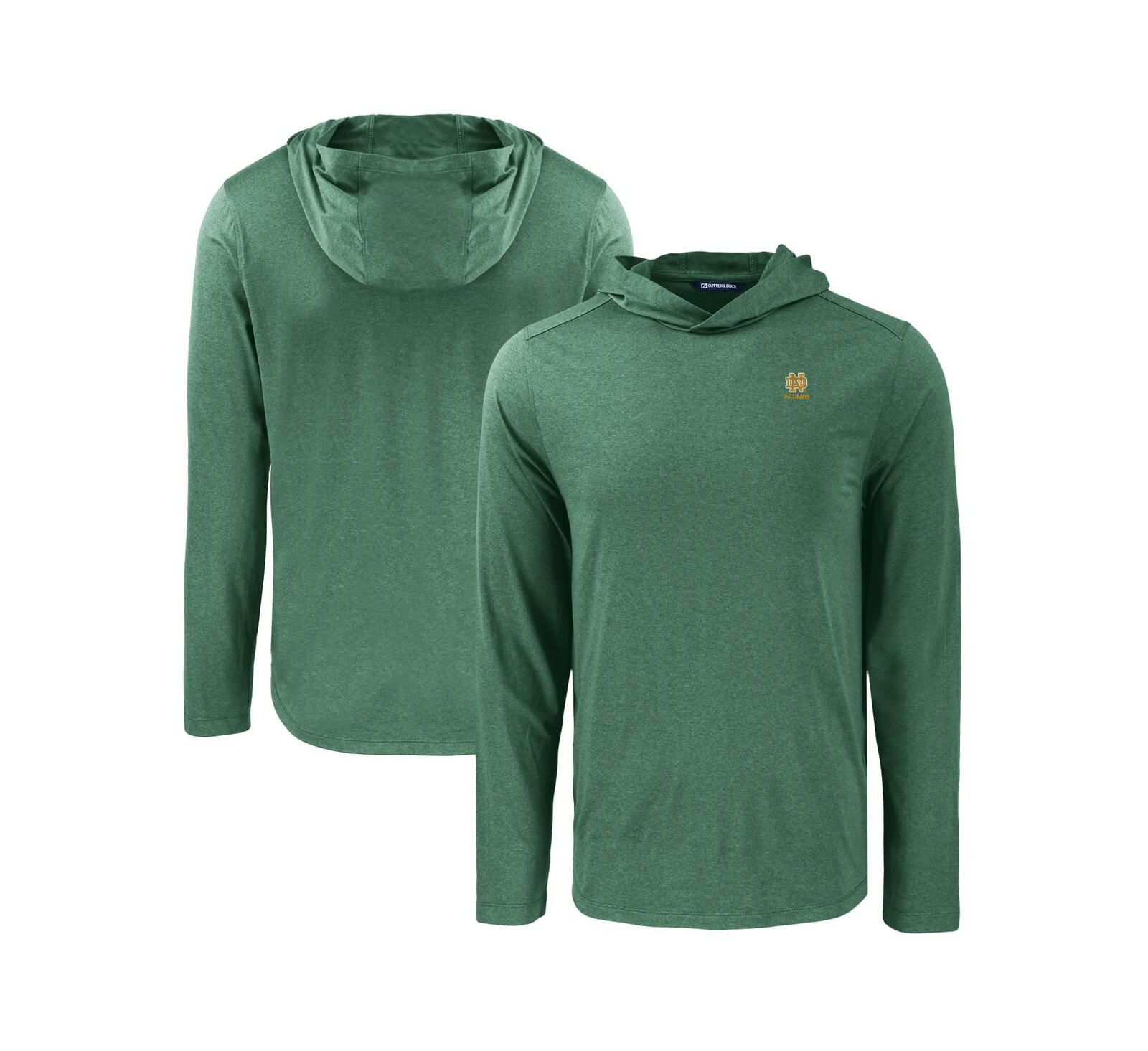 Cutter & Buck Men's Green Notre Dame Fighting Irish Coastline Epic Comfort Eco Long Sleeve Hoodie T-Shirt