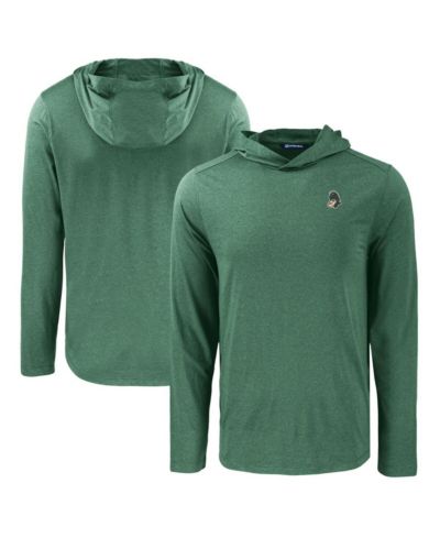Мужское худи-футболка Cutter & Buck Michigan State Spartans Coastline Epic Comfort Eco с длинным рукавом, зеленая