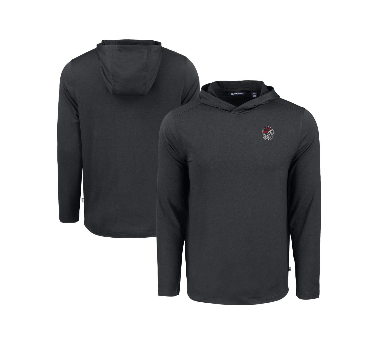 Cutter & Buck Men's Black Georgia Bulldogs Coastline Epic Comfort Eco Long Sleeve Hoodie T-Shirt