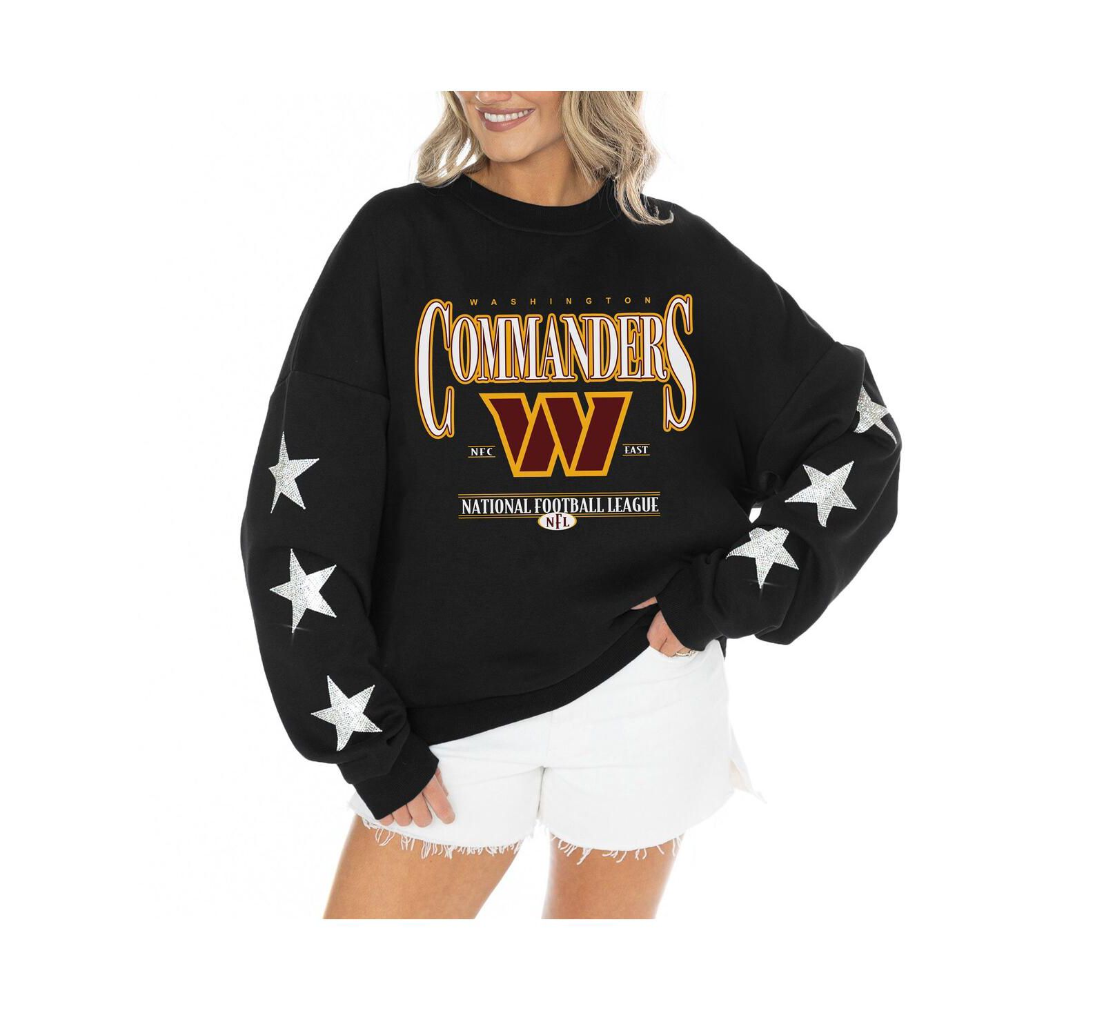Женская толстовка Gameday Couture Black Washington Commanders с пайетками