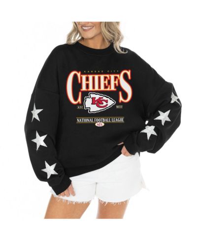 Женское худи Gameday Couture Kansas City Chiefs Rhinestone Star Sleeve Settle the Score Tri-Blend Pullover