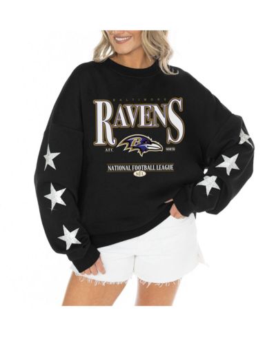 Женское худи Gameday Couture Baltimore Ravens Rhinestone Star Sleeve Settle the Score Tri-Blend Pullover