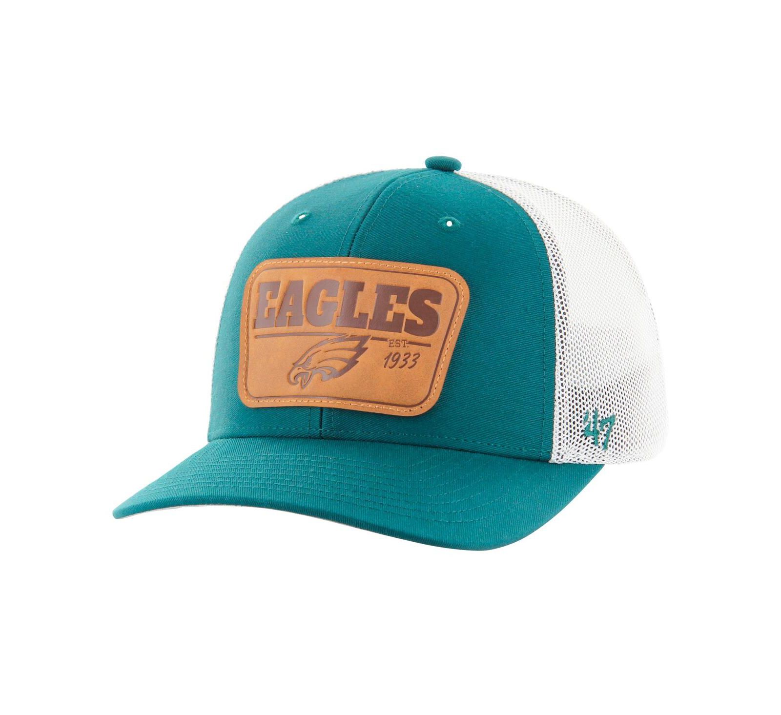 Кепка '47 Brand Men's Midnight Green/White Philadelphia Eagles Thrash Trophy Flex