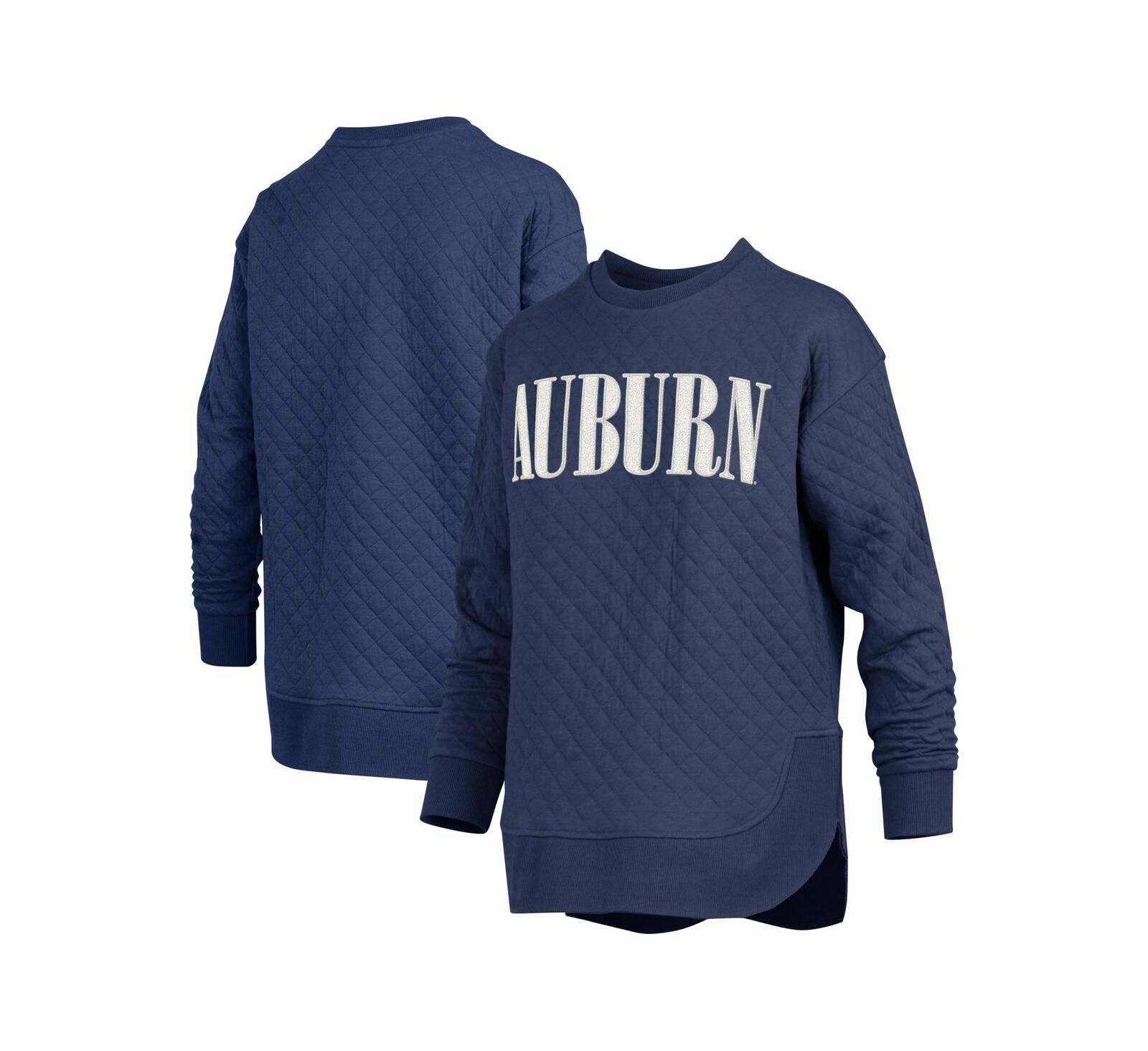 Женское свитшот-худи Pressbox Navy Auburn Tigers Quilted