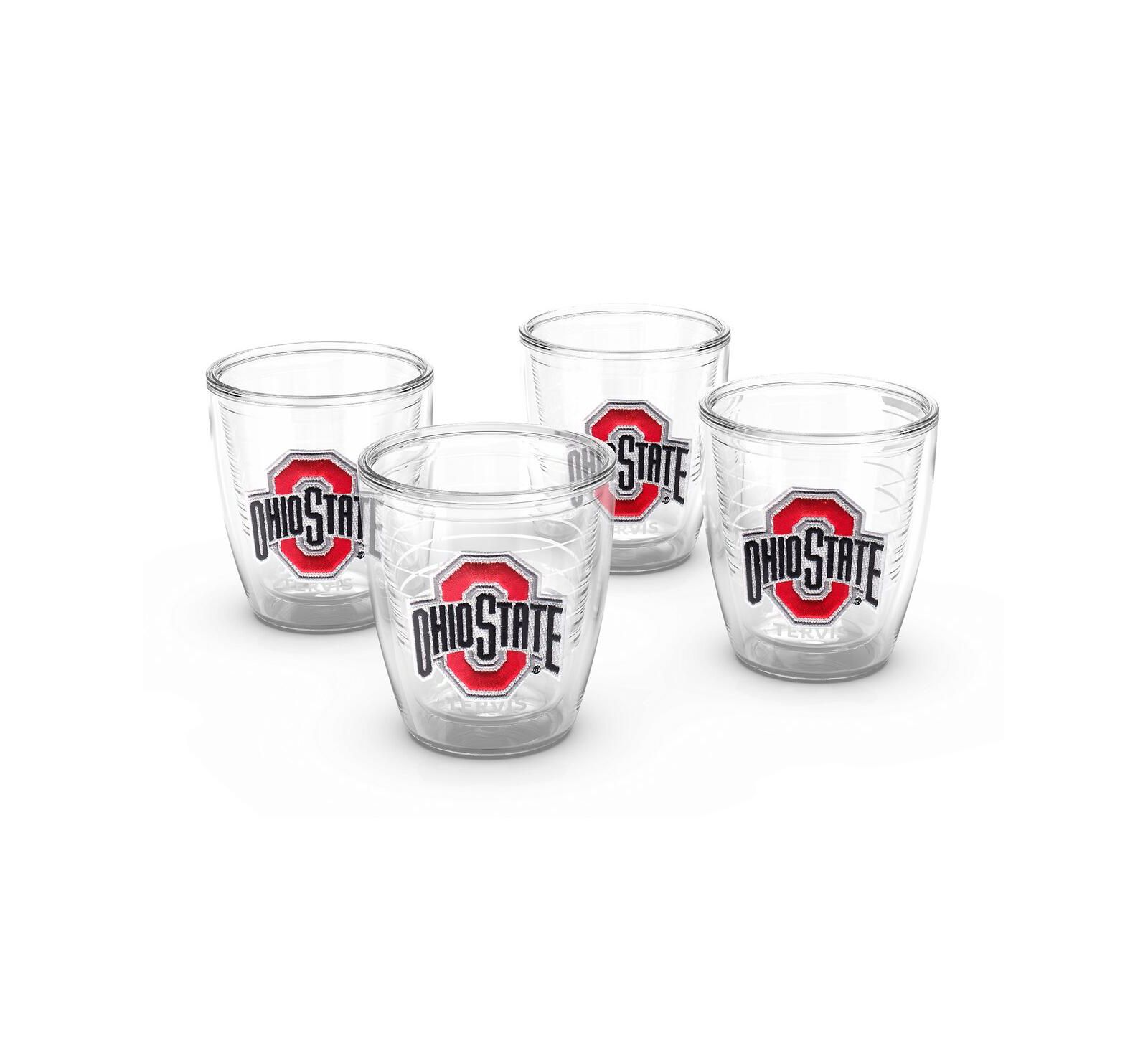 Набор стаканов Tervis Tumbler Ohio State Buckeyes 4-Pack 12oz. Emblem