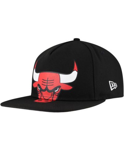 Мужская кепка New Era Chicago Bulls Oversized Puff Print Logo Golfer Snapback Black