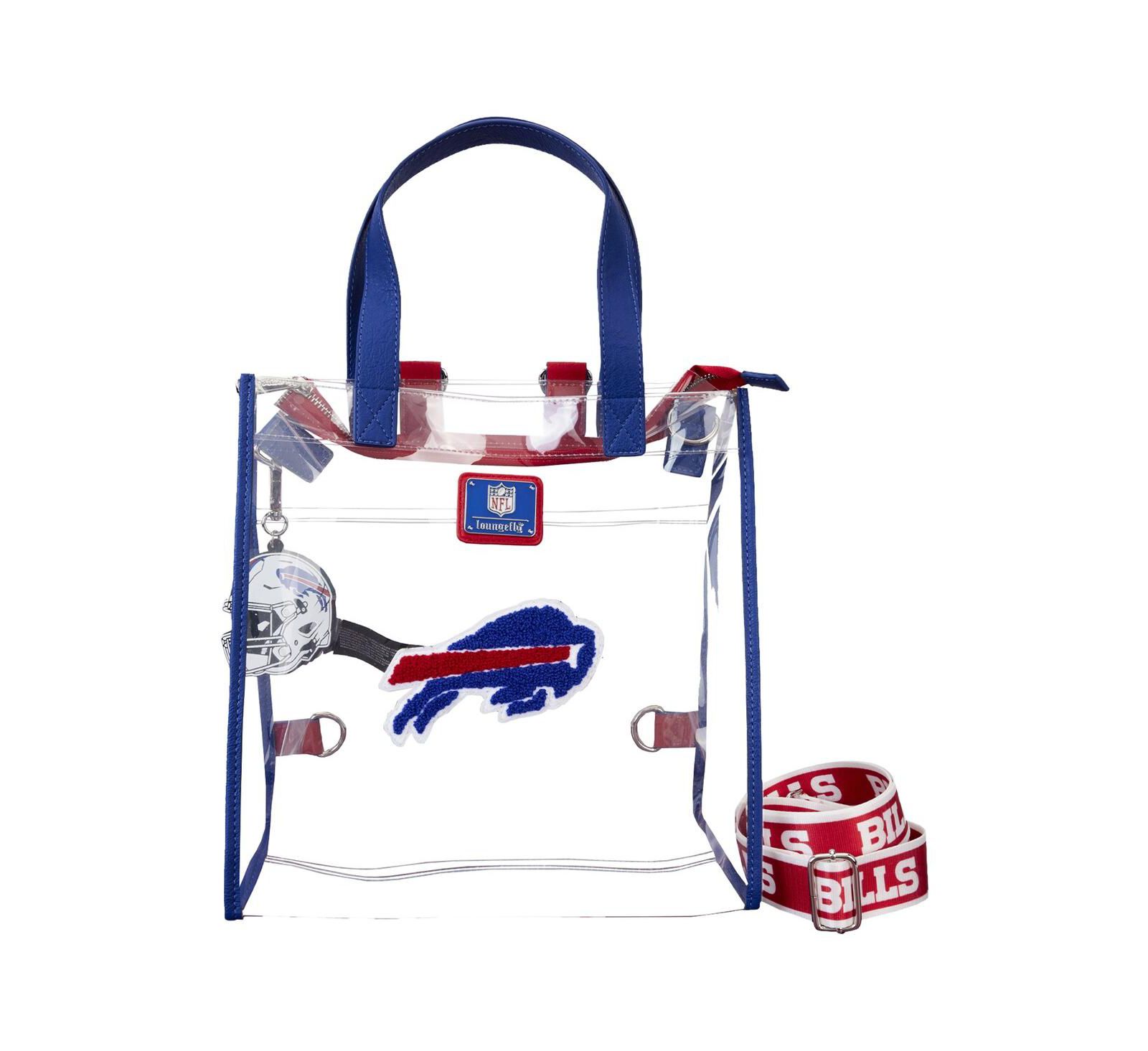 Loungefly Buffalo Bills Clear Convertible Backpack Tote Bag