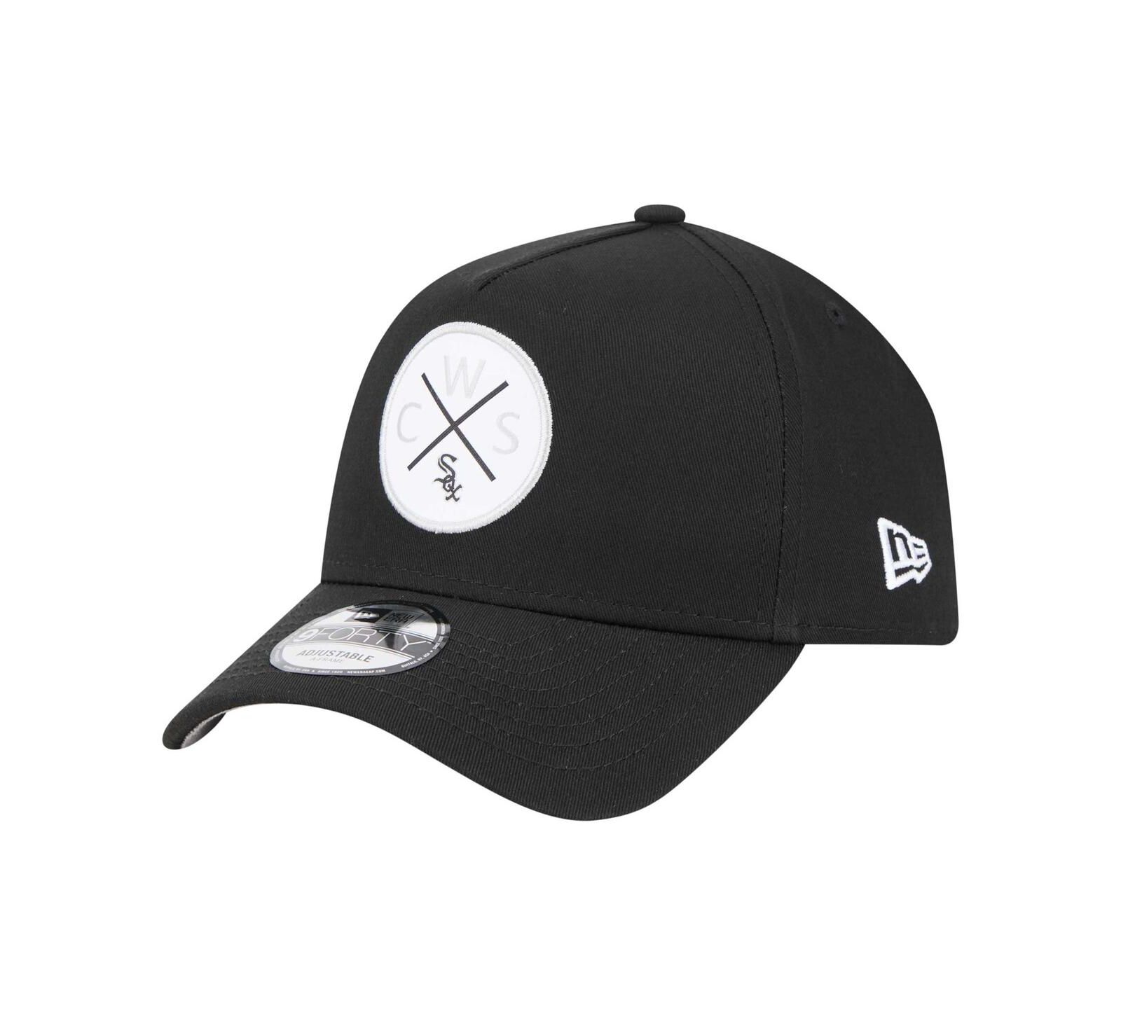 New Era Men's Black Chicago White Sox 9FORTY A-Frame Adjustable Hat