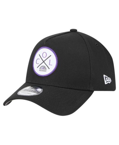 Кепка New Era Men's Black Colorado Rockies 9FORTY A-Frame Adjustable Hat