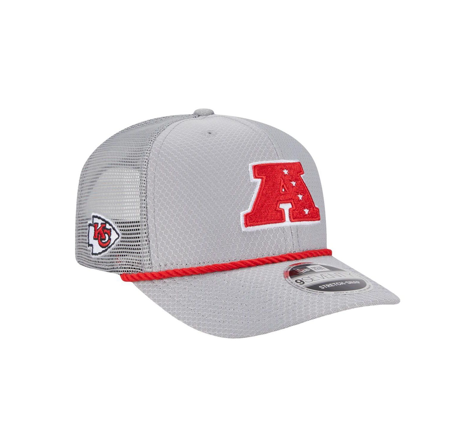 New Era Men's Gray Kansas City Chiefs 2025 Pro Bowl 9SEVENTY Stretch-Snap Hat