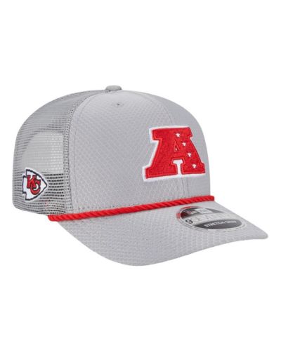 Кепка New Era Men's Gray Kansas City Chiefs 2025 Pro Bowl 9SEVENTY Stretch-Snap
